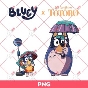 Bluey Totoro PNG, Bluey X Neighbor Totoro PNG, Bluey PNG