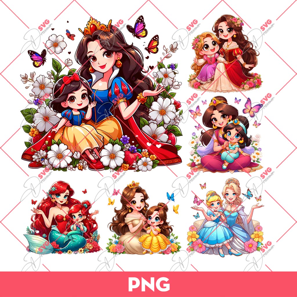 Bundle Mom And Princess PNG, Mothers Day Gift PNG 1 Bundle Mom And Princess PNG, Mothers Day Gift PNG
