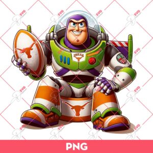 Buzz Lightyear Texas Longhorns Football PNG, Toy Story Football PNG