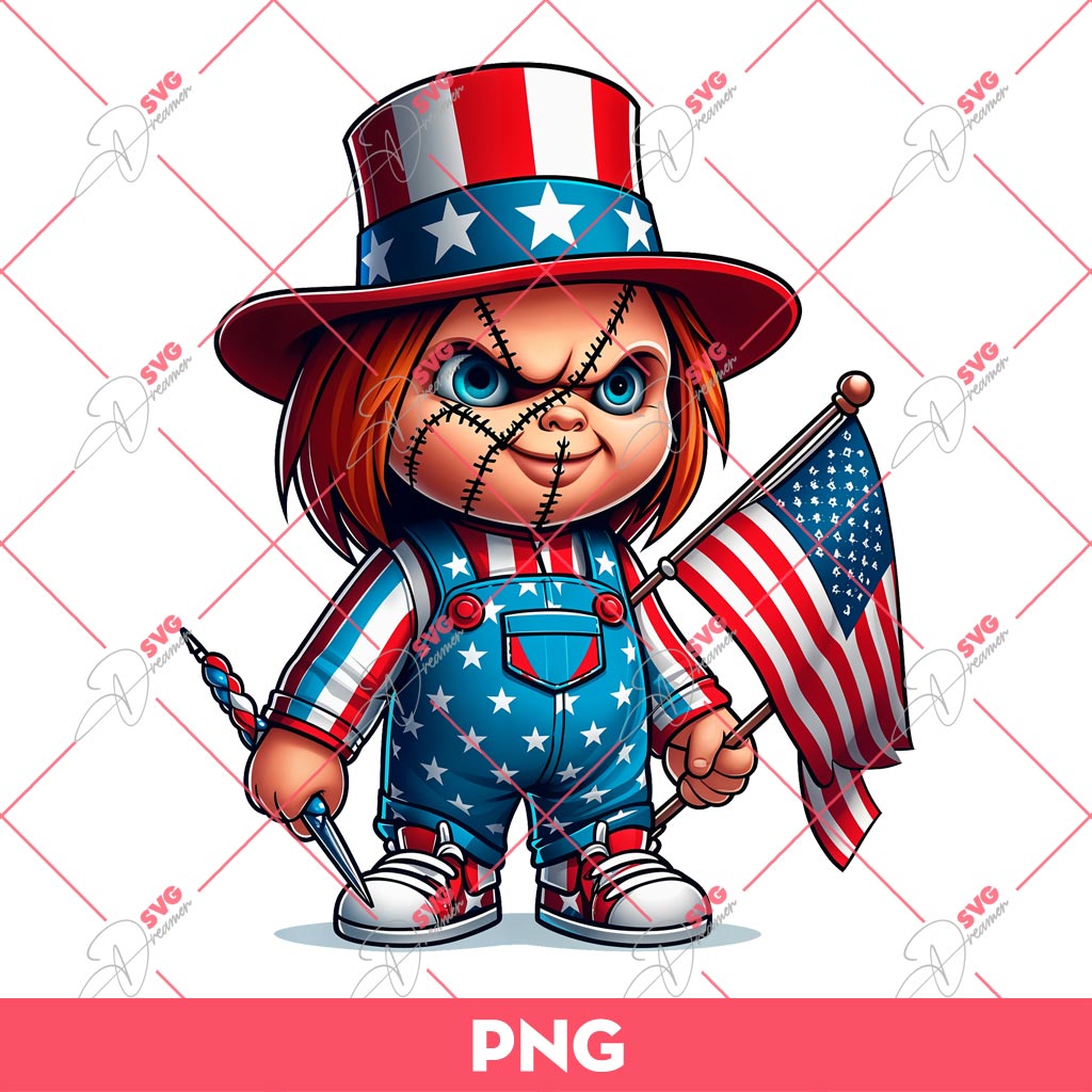 Chucky America Flag PNG, Horror Chucky Doll Independence Day PNG, 04th Of July PNG 1 Chucky America Flag PNG, Horror Chucky Doll Independence Day PNG, 04th Of July PNG