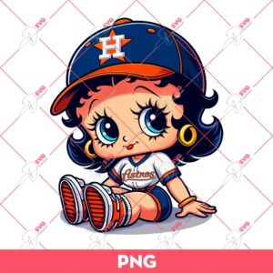 Bundle Cute Betty Boop PNG, Bundle Betty Boop Sport NBA MLB NFL (Over 50 Designs) 93 Cute Betty Boop Houston Astros PNG, Betty Boop Baseball PNG