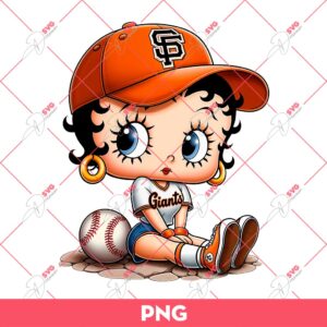 Bundle Cute Betty Boop PNG, Bundle Betty Boop Sport NBA MLB NFL (Over 50 Designs) 89 Cute Betty Boop San Francisco Giants PNG, Betty Boop Baseball PNG