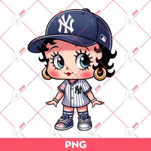 Bundle Cute Betty Boop PNG, Bundle Betty Boop Sport NBA MLB NFL (Over 50 Designs) 94 Cute Betty Boop Yankees PNG, Cute Betty Boop Baseball PNG