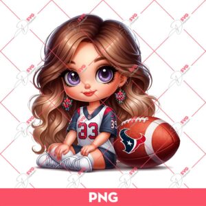 Bundle Disney Princess Houston Texans PNG, Cute Girls Houston Texans PNG Bundle 14 Cute Girl Houston Texans NFL PNG Cute Cartoon Girl Football PNG 1
