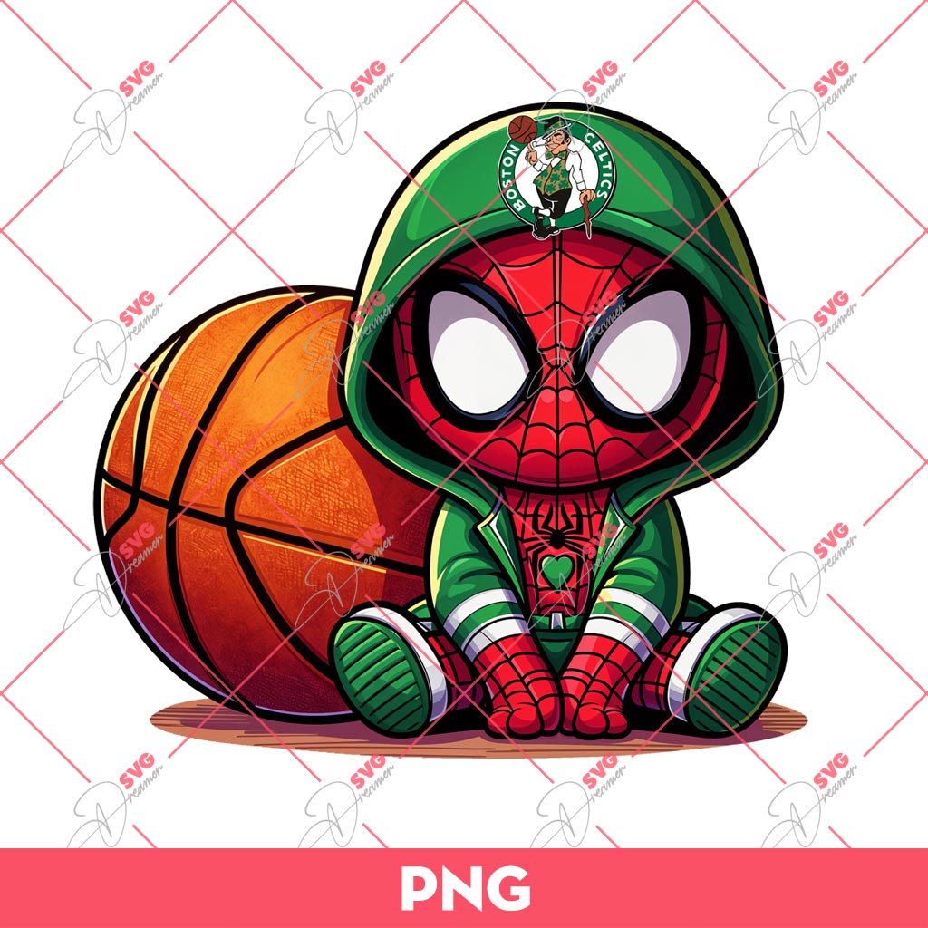 Cute Spiderman Celtics PNG, Boston Celtics Basketball Superhero PNG 1 Cute Spiderman Celtics PNG, Boston Celtics Basketball Superhero PNG