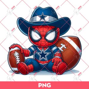 Dallas Cowboys Spiderman PNG, Superhero Football NFL Cowboys PNG