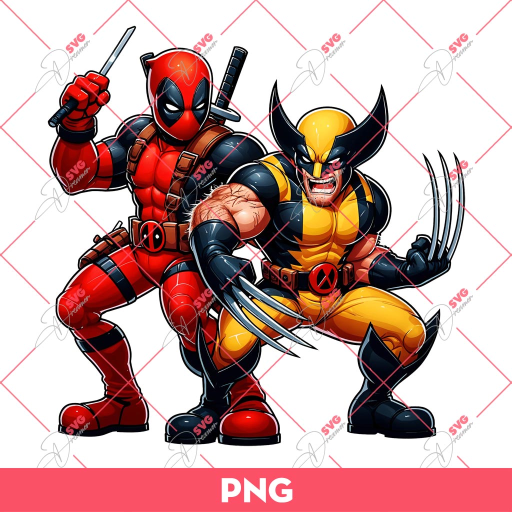 Deadpool And Wolverine PNG, Superhero PNG 1 Deadpool And Wolverine PNG, Superhero PNG