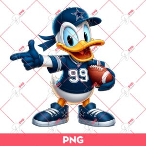 Donald Duck Dallas Cowboys PNG, Disney Donald NFL Football PNG