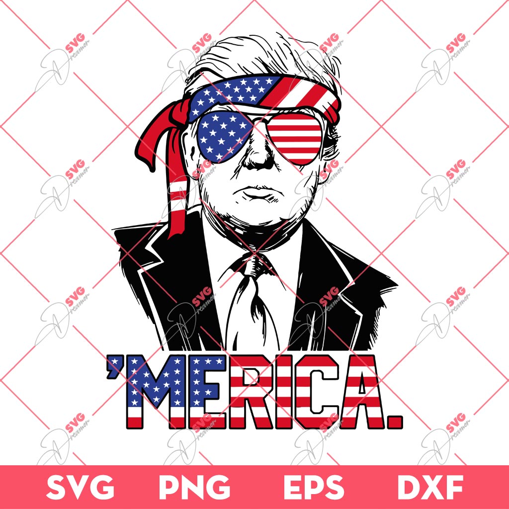 Donald Trump America Flag SVG PNG EPS DXF, American SVG PNG 1 Donald Trump America Flag SVG PNG EPS DXF, American SVG PNG