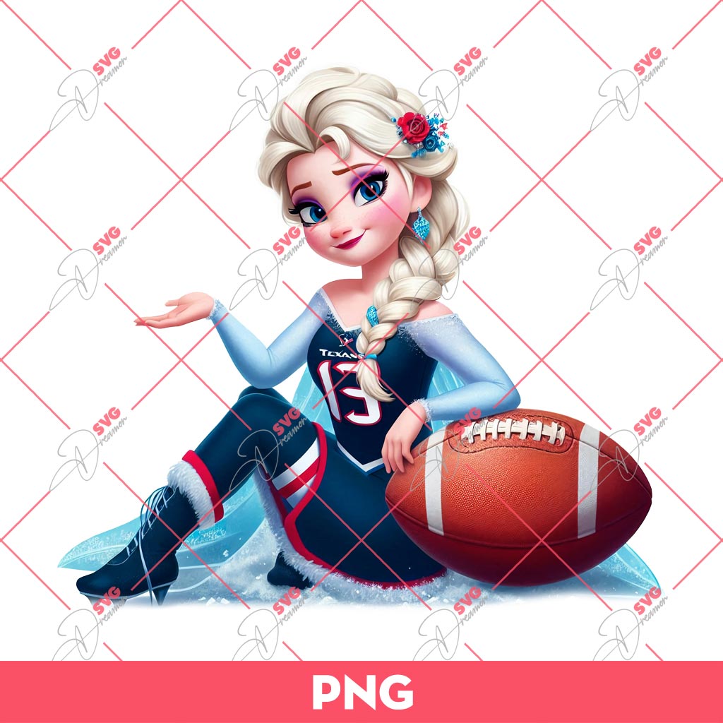Elsa Frozen Houston Texans PNG, Elsa Princess Football PNG 1 Elsa Frozen Houston Texans PNG, Elsa Princess Football PNG