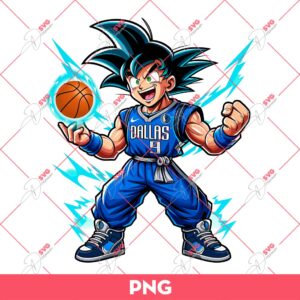 Bundle Dallas Mavericks PNG, Cartoon Characters NBA Mavericks Basketball PNG Bundle 61 Goku Dallas Mavericks PNG, Dragonball Goku NBA Basketball PNG