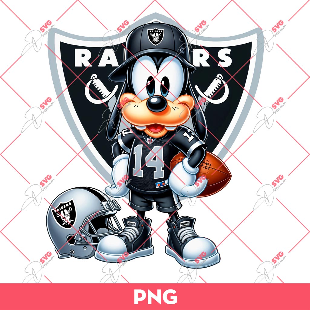 Bundle Las Vegas Raiders PNG, Bundle Cartoon Characters NFL Football Raiders Team PNG 5 Goofy Dog Las Vegas Raiders PNG, Disney Goofy NFL Football PNG