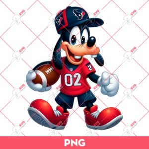 Goofy Houston Texans PNG, Disney Goofy NFL Football PNG