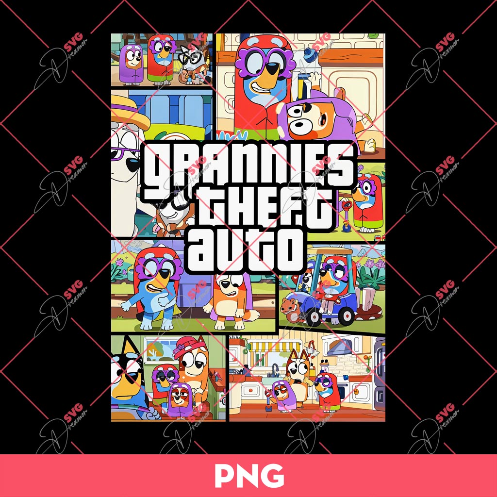 Grannies Theft Auto Bluey Dog PNG, Bluey Friends PNG 1 Grannies Theft Auto Bluey Dog PNG, Bluey Friends PNG