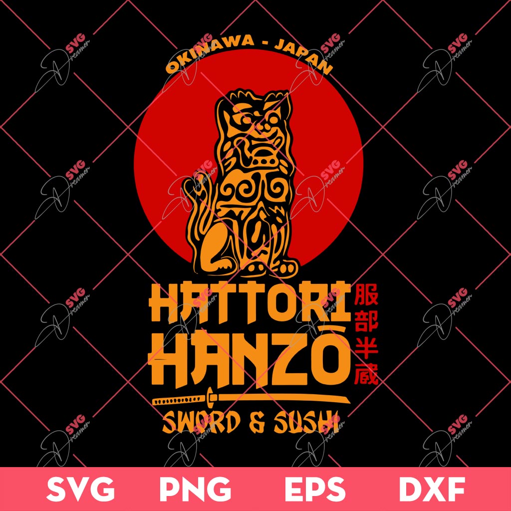 Hattori Hanzo Sword And Sushi SVG, Hattori Hanzo SVG PNG EPS DXF 1 Hattori Hanzo Sword And Sushi SVG, Hattori Hanzo SVG PNG EPS DXF