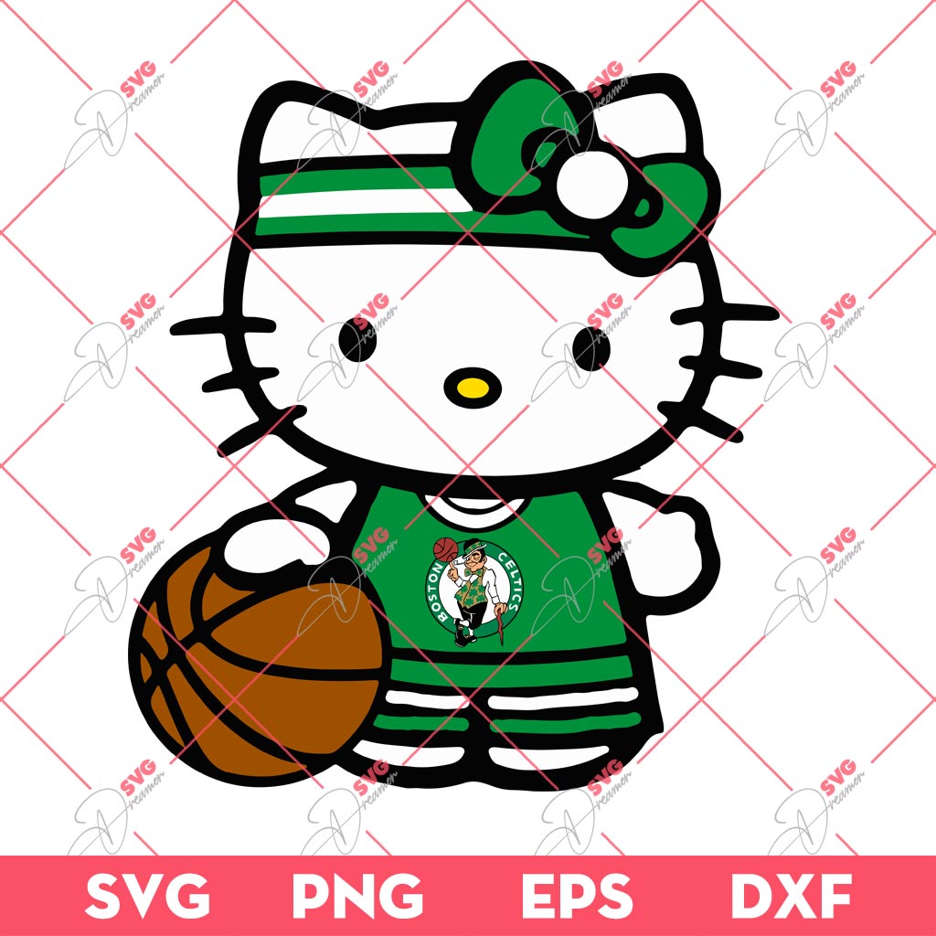 Hello Kitty Boston Celtics SVG, Kitty Celtics Basketball SVG 1 Hello Kitty Boston Celtics SVG, Kitty Celtics Basketball SVG