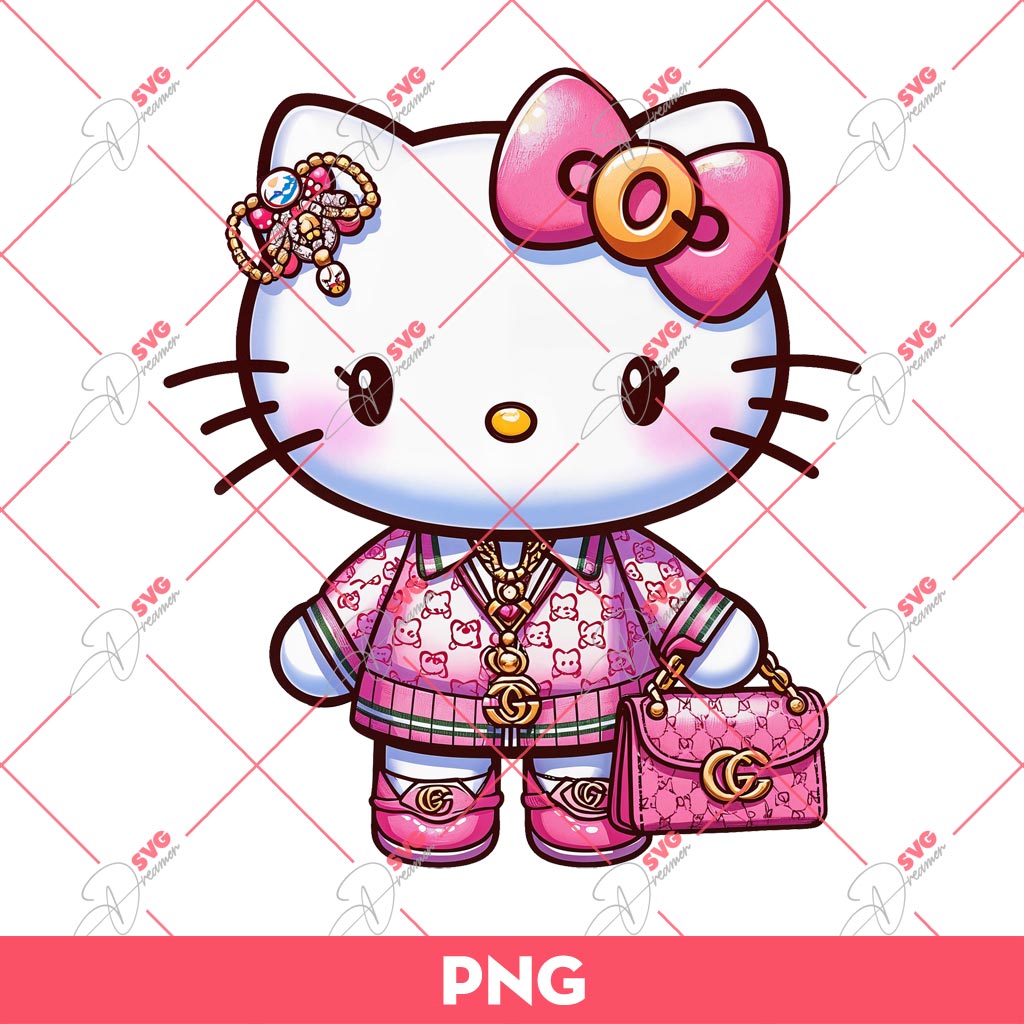 Hello Kitty Gucci PNG, Hello Kitty Wearing Fashion Gucci Outfits PNG 1 Hello Kitty Gucci PNG, Hello Kitty Wearing Fashion Gucci Outfits PNG