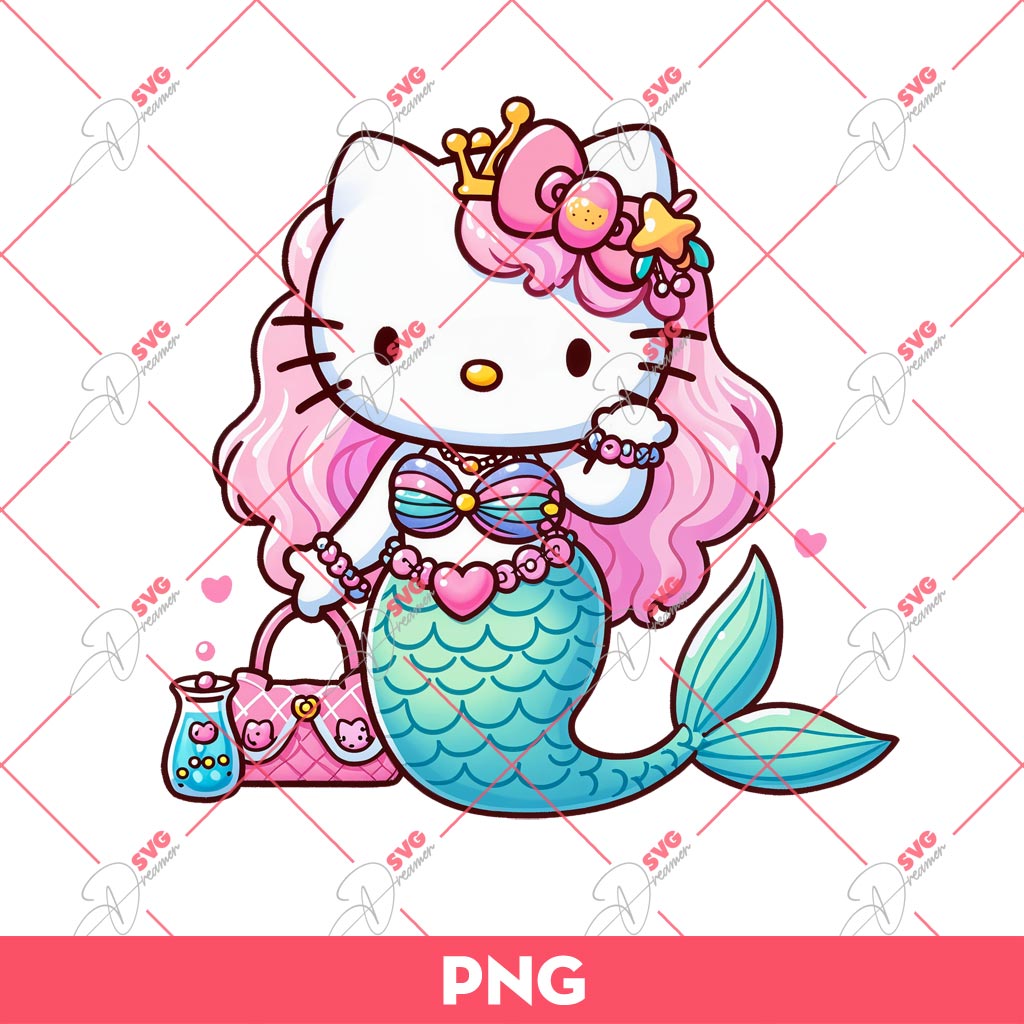 Hello Kitty Mermaid PNG, Mermaid Kitty PNG 1 Hello Kitty Mermaid PNG, Mermaid Kitty PNG