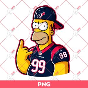 Homer Simpson Houston Texans PNG, Homer Simpson NFL Football PNG