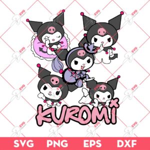 Kuromi SVG PNG EPS DXF, Kuromi Witch SVG PNG