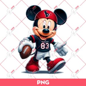 Mickey Mouse Houston Texans PNG, Mickey Mouse NFL Football PNG