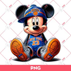 Mickey Mouse New York Knicks Basketball PNG, Mickey Knicks PNG