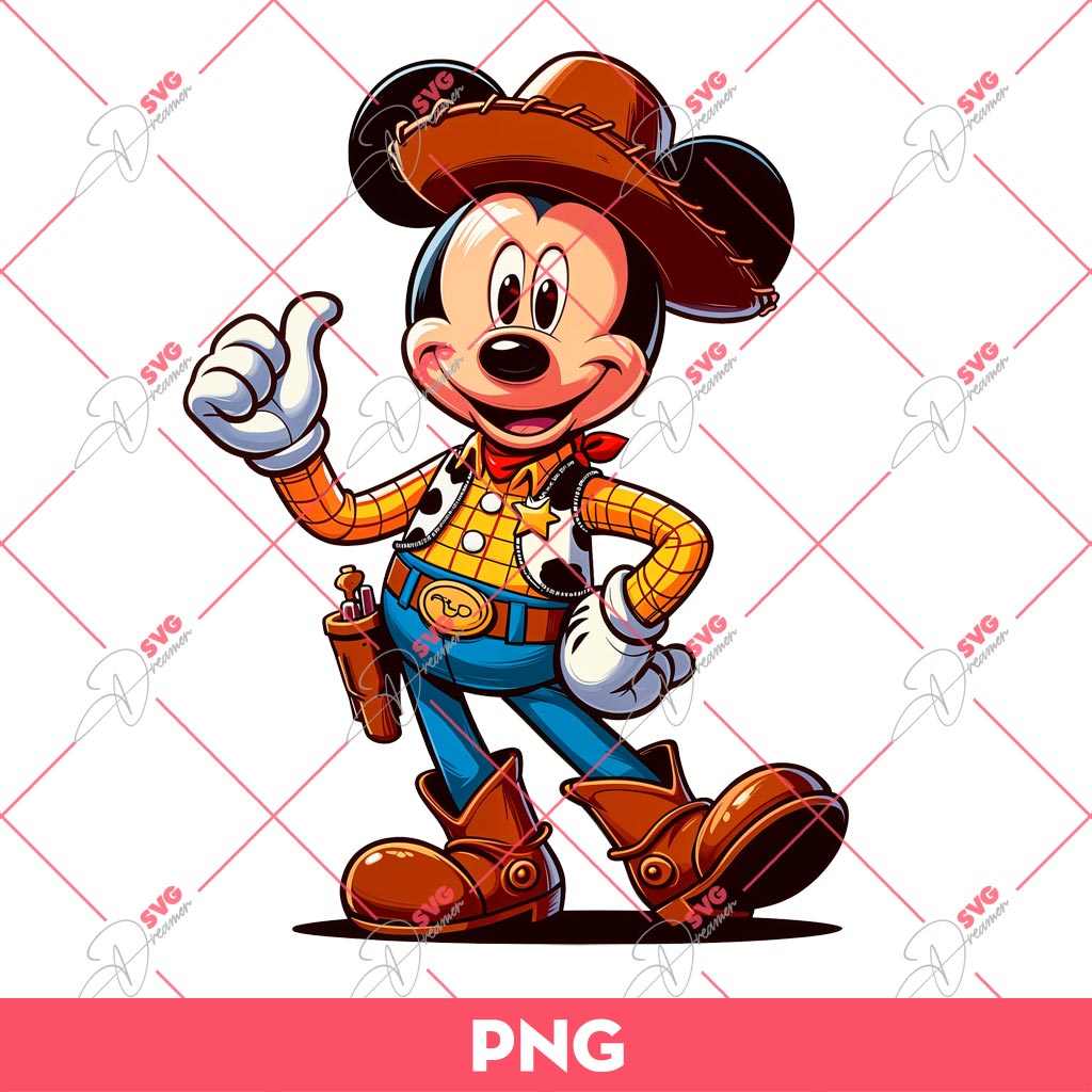 Mickey Woody PNG, Mickey Mouse Toy Story PNG 2 Mickey Woody PNG, Mickey Mouse Toy Story PNG