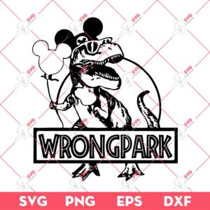 Mickey Wrongpark SVG, Disney Mickey Dinosaur SVG PNG