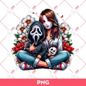 Bundle Mom And Horror Characters PNG, Mothers Day Gift PNG