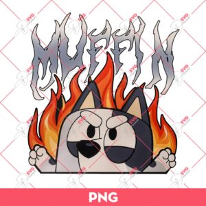 Muffin Metal PNG, Bluey Friends PNG, Bluey Muffin PNG