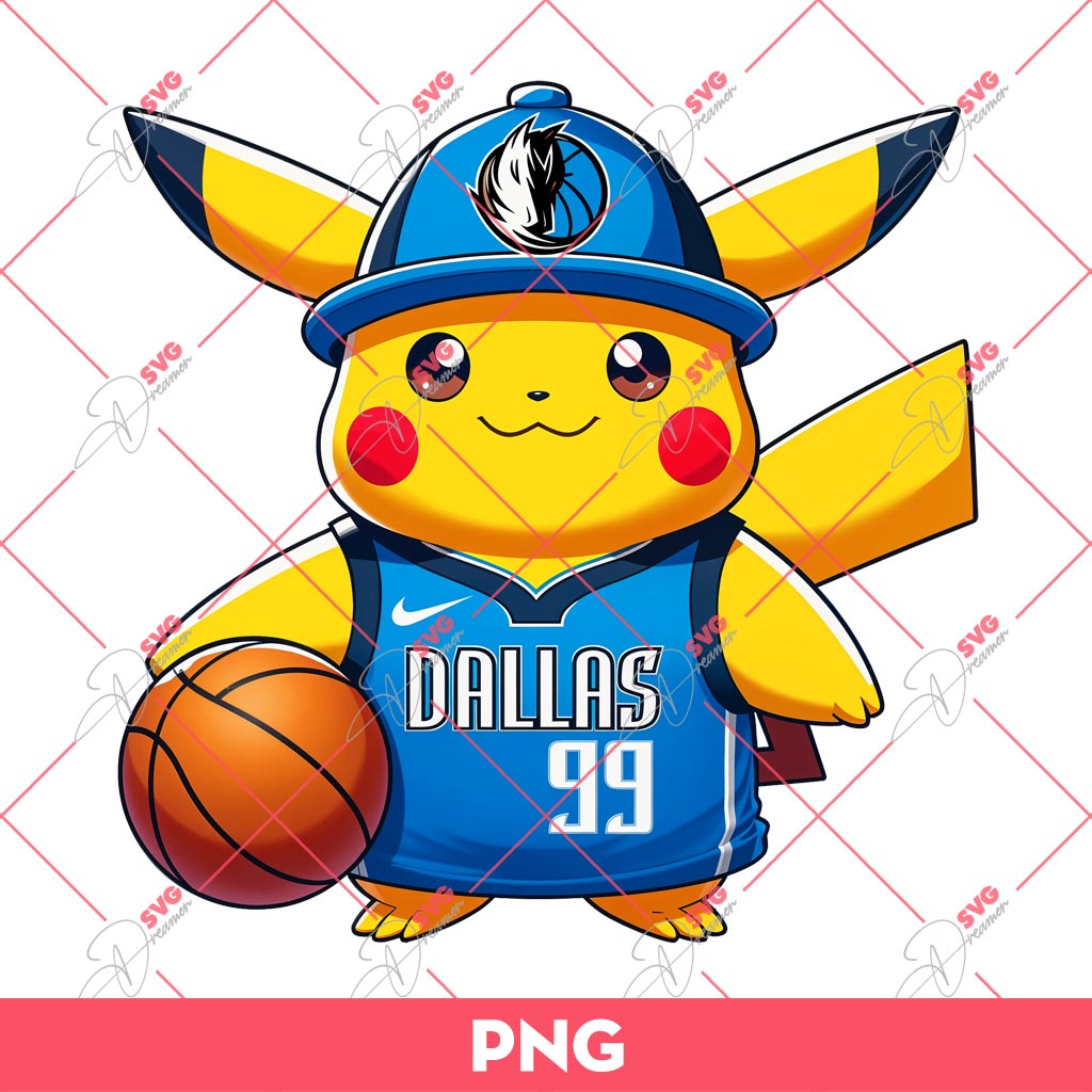 Bundle Dallas Mavericks PNG, Cartoon Characters NBA Mavericks Basketball PNG Bundle 28 Pikachu Dallas Mavericks PNG, Pikachu NBA Basketball PNG