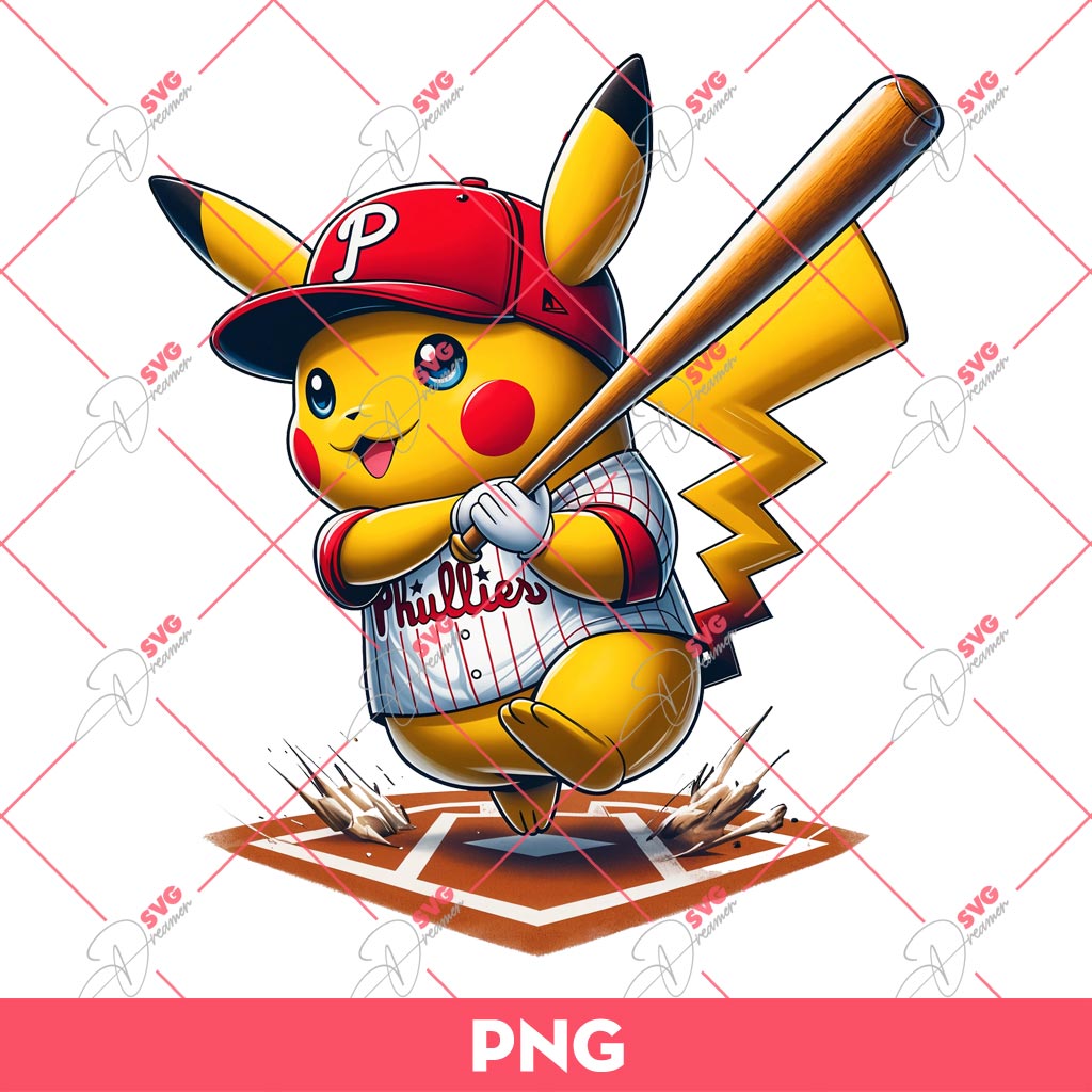 Pikachu Philadelphia Phillies Baseball Player PNG, Pokemon Pikachu Phillies MLB PNG 1 Pikachu Philadelphia Phillies Baseball Player PNG, Pokemon Pikachu Phillies MLB PNG