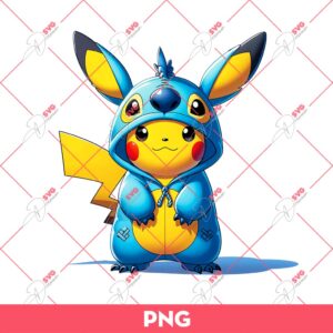 Pikachu X Stitch PNG, Stitch Pikachu PNG, Stitch Pokemon PNG