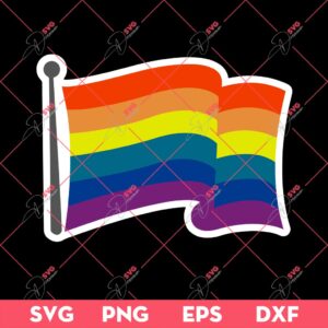 Pride Flag Badge Reel SVG PNG, Colorful Flag SVG PNG EPS DXF