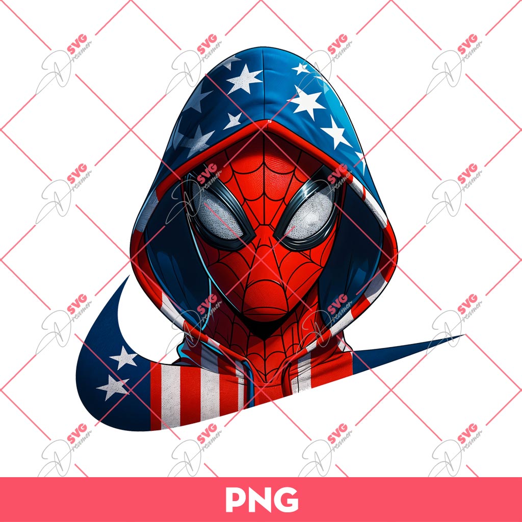 Spiderman Nike America Flag PNG, Superhero 04th Of July Independence Day PNG 1 Spiderman Nike America Flag PNG, Superhero 04th Of July Independence Day PNG