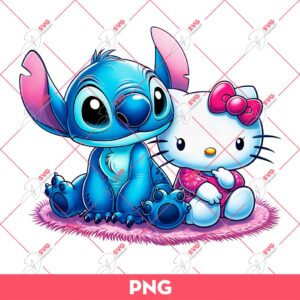 Stitch And Hello Kitty PNG, Stitch PNG, Hello Kitty PNG
