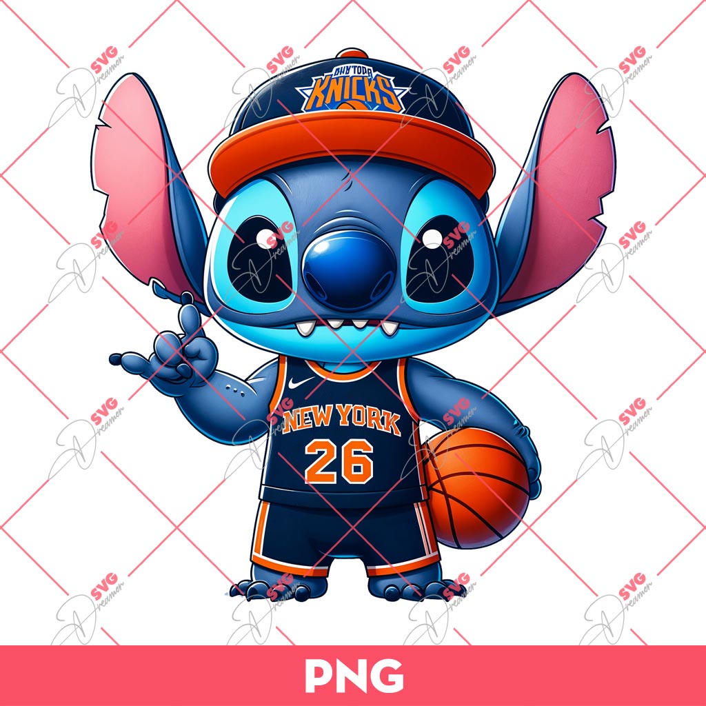 Stitch New York Knicks PNG, Stitch Basketball Knicks PNG 1 Stitch New York Knicks PNG, Stitch Basketball Knicks PNG