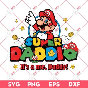 Super Daddio SVG PNG, Dad Gamer SVG PNG, Fathers Day Gift SVG PNG EPS DXF