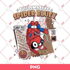 The Amazing Spider Bluey PNG, Bluey Superhero PNG