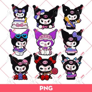 Bundle Kuromi PNG, Kuromi Witch Bundle PNG, Kuromi My Melody PNG