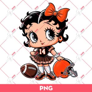 Bundle Cleveland Browns NFL PNG, Football Browns Cartoon Characters Bundle PNG 44 Cleveland Browns Betty Boop PNG, Cute Betty Boop NFL Football PNG