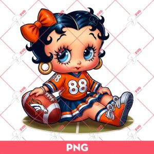 Bundle Cute Betty Boop PNG, Bundle Betty Boop Sport NBA MLB NFL (Over 50 Designs) 67 Denver Broncos Betty Boop PNG, Cute Betty Boop NFL Football PNG