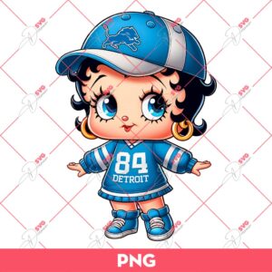 Bundle Cute Betty Boop PNG, Bundle Betty Boop Sport NBA MLB NFL (Over 50 Designs) 56 Detroit Lions Betty Boop PNG, Cute Betty Boop NFL Football PNG