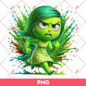 Disgust Inside Out 2 PNG, It's Okay To Feel All The Feels PNG, Disgust Colorful PNG