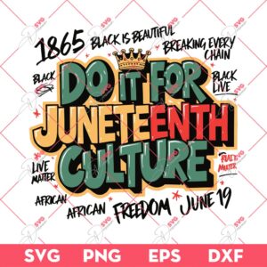 Do It For Juneteenth Culture SVG PNG, Black Live Matter SVG PNG, Black History SVG PNG EPS DXF