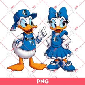 Bundle Dallas Mavericks PNG, Cartoon Characters NBA Mavericks Basketball PNG Bundle 45 Donald And Daisy Dallas Mavericks PNG, Disney Duck NBA Basketball PNG