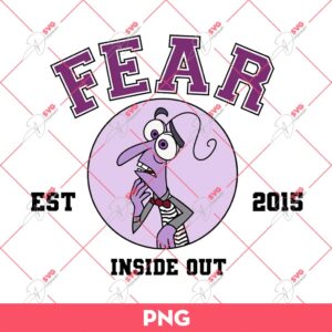 Bundle Inside Out EST 2015 Characters PNG, Inside Out 2 PNG, It's Okay To Feel All The Feels PNG 12 Fear EST 2015 PNG, Inside Out 2 Characters PNG
