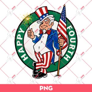 Happy Fourth Uncle Sam Circle Logo PNG, Happy Independence Day Celtics Style Logo PNG