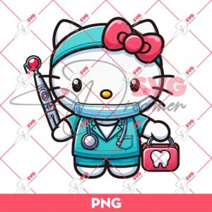 Hello Kitty Dentist PNG, Kitty In Hospital PNG, Hello Kitty Doctor PNG