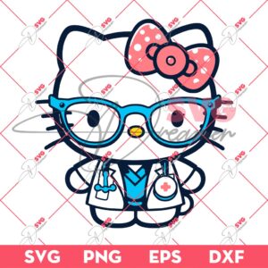 Hello Kitty Doctor SVG, Hello Kitty In Hospital SVG PNG